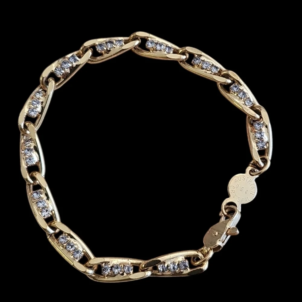 Austrian Crystal USA gold bracelet